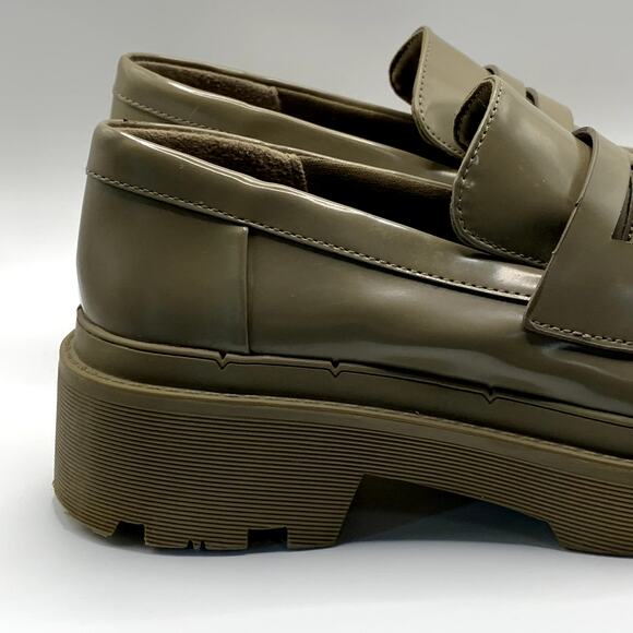 Zara Olive Green Loafers - Picture 6 of 15